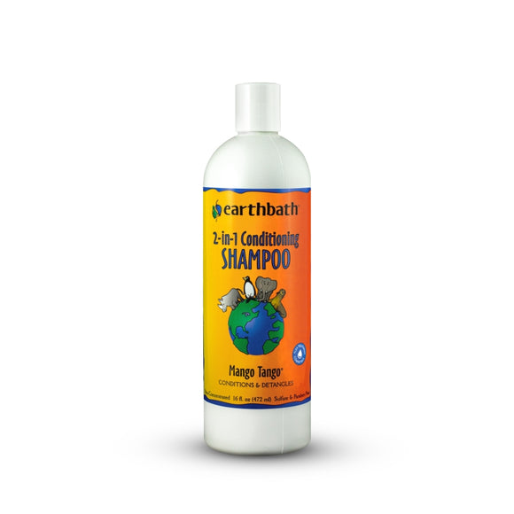 Earthbath 2-in-1 Conditioning Shampoo for Dogs & Cats, Mango Tango, 16-oz