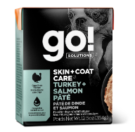 Go! Solutions Skin + Coat Care Turkey & Salmon Wet Dog Food, 12.5-oz