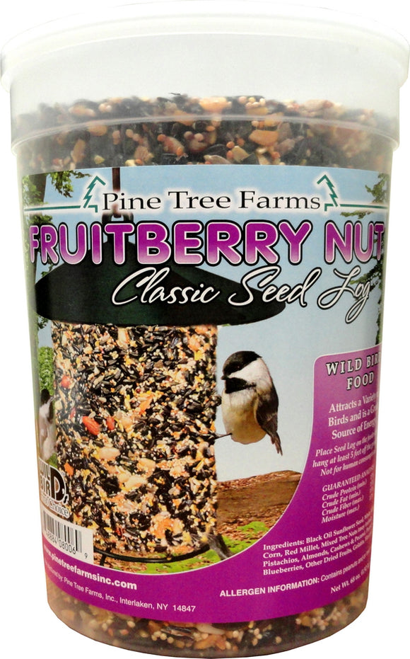 Pine Tree Farms Fruitberry Nut Classic Seed Log Wild Bird Food, 28-oz