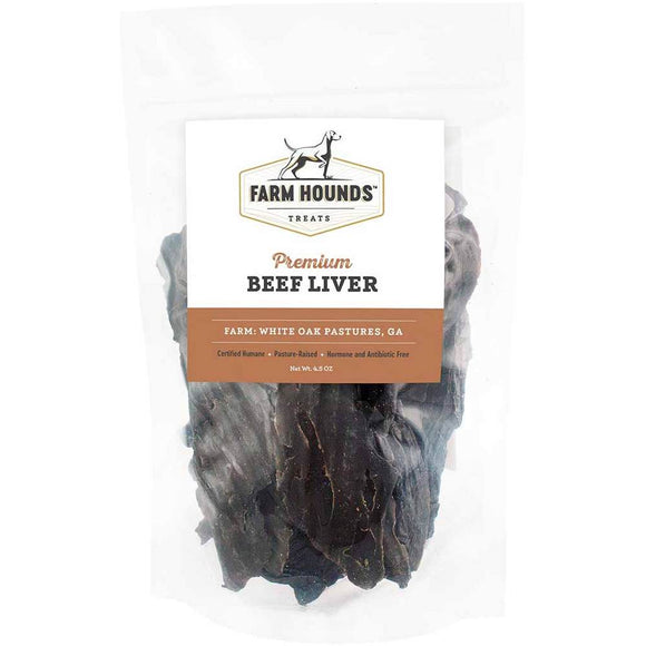 Farm Hounds Premium Beef Liver Dog Treats, 4.5-oz