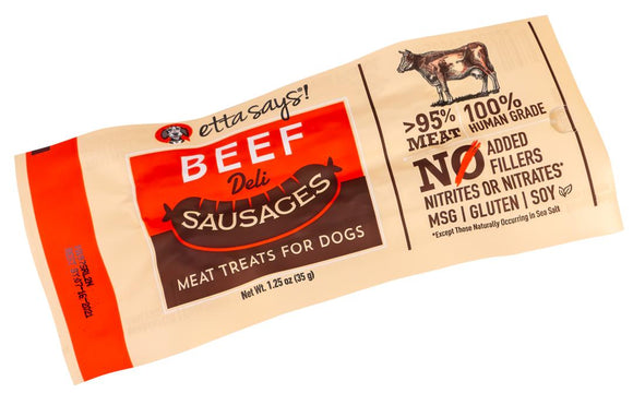 Etta Says! Sausage Link Beef Flavored Dog Treats, 1.25-oz, 1-count