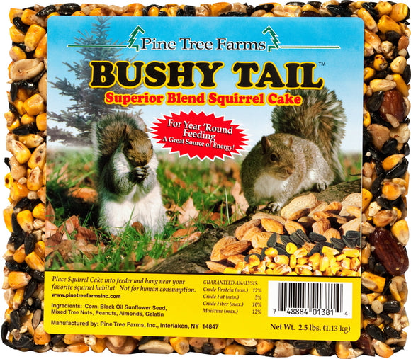 Pine Tree Farms Bushy Tail Superior Blend Cake Squirrel Food, 2.5-lb