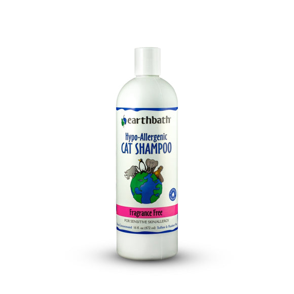Earthbath Hypo-Allergenic Cat Shampoo Fragrance Free , 16-oz