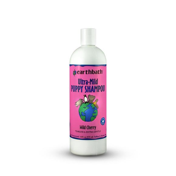 Earthbath Ultra-Mild Puppy Shampoo, Wild Cherry, 16-oz bottle