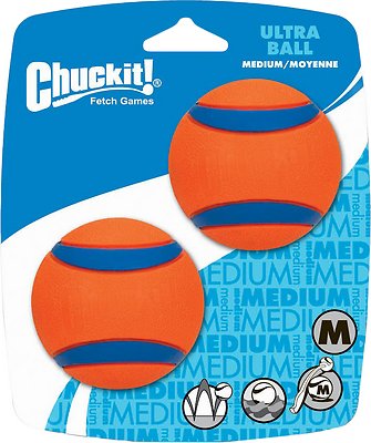 Chuckit! Ultra Rubber Ball Dog Toy, 2 pack, Medium, 2 pack