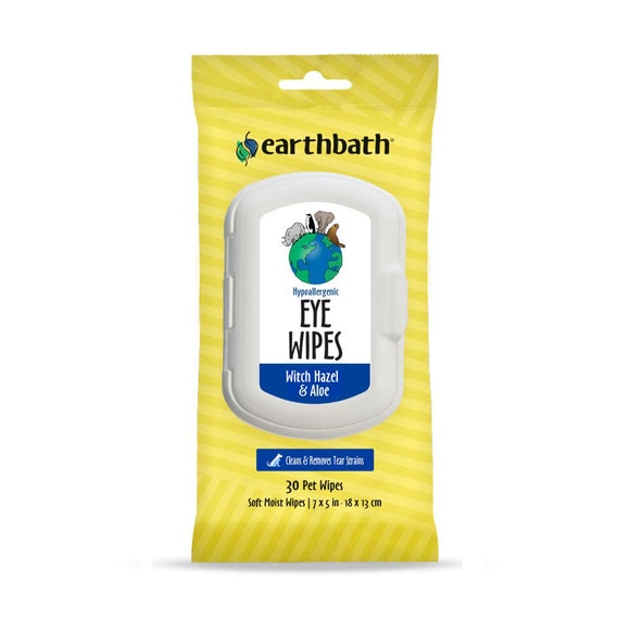 Earthbath Hypoallergenic Witch Hazel & Aloe Pet Eye Wipes, 30-count