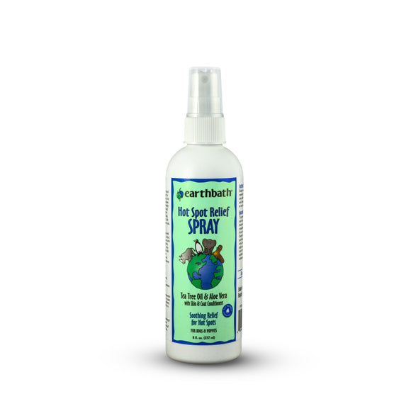 Earthbath Hot Spot Relief Spray for Dogs, Tea Tree Oil & Aloe Vera, 8-oz