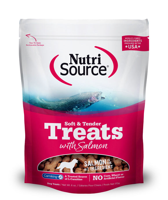 NutriSource- Soft and Tender Salmon Dog Treats, 6-oz