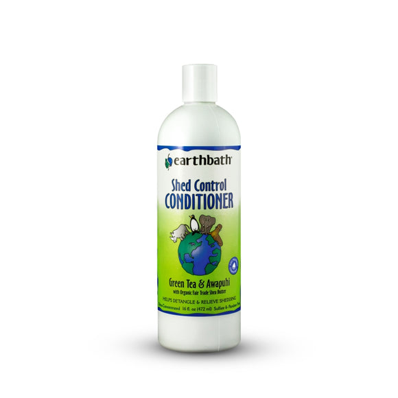 Earthbath Shed Control Conditioner for Dogs & Cats, Green Tea & Awapuhi, 16-oz