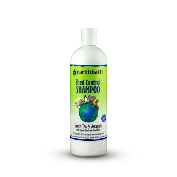 Earthbath Shed Control Shampoo for Dogs & Cats, Green Tea & Awapuhi, 16-oz