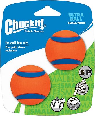 Chuckit! Ultra Rubber Ball Dog Toy, 2 pack, Small, 2 pack