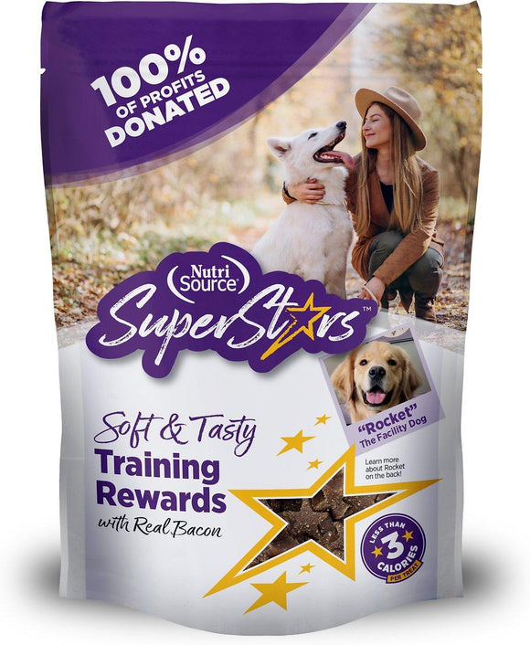 NutriSource- SuperStars Soft & Tasty Bacon Training Dog Treats, 4-oz