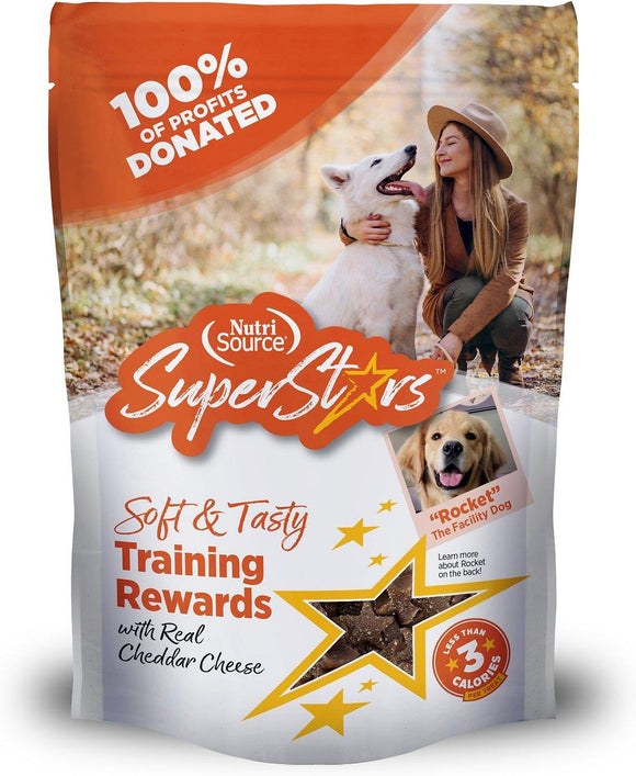 NutriSource- SuperStars Soft & Tasty Cheddar Training Dog Treats, 4-oz