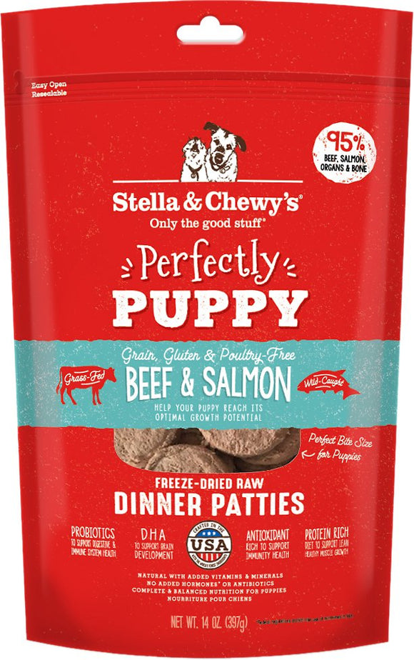 Stella & Chewy's - Perfectly Puppy Beef & Salmon Freeze-Dried Dinner Patties