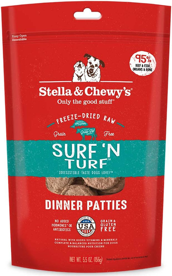 Stella & Chewy's - Surf 'N Turf Freeze-Dried Dinner Patties