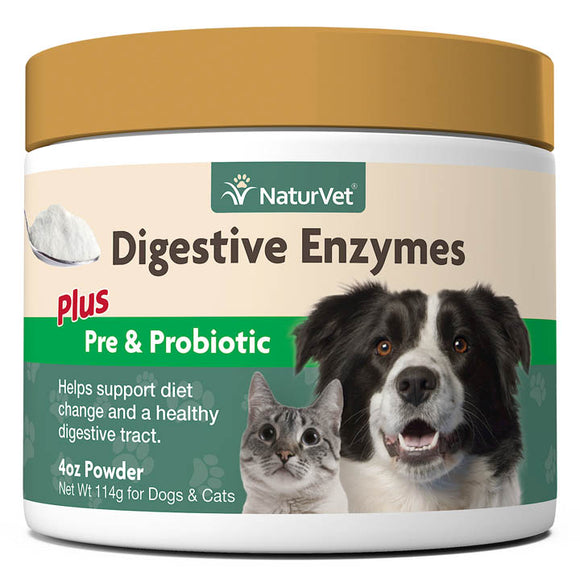 NaturVet - Digestive Enzymes Pre & Probiotics Powder