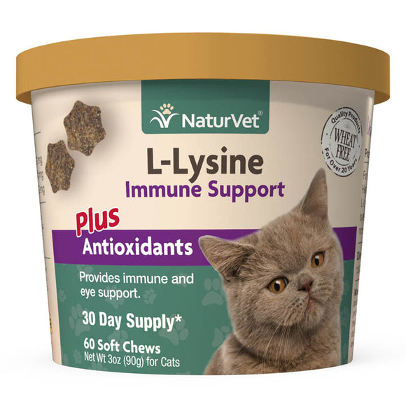 NaturVet - L-Lysine Immune Support Soft Chews for Cats