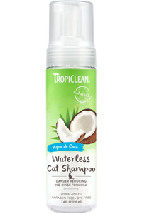 TropiClean - Waterless Shampoo - Aqua de Coco Dander Reducing Cat Shampoo
