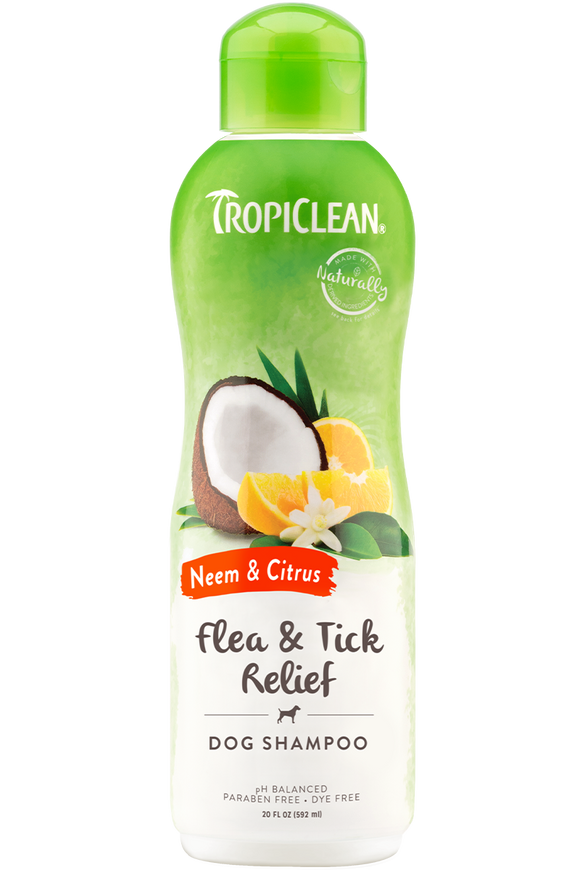 TropiClean - Neem & Citrus Flea & Tick Relief Shampoo